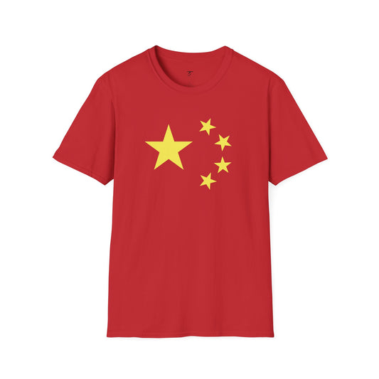 T5 Minimalist China Flag Stars T-Shirt for Men