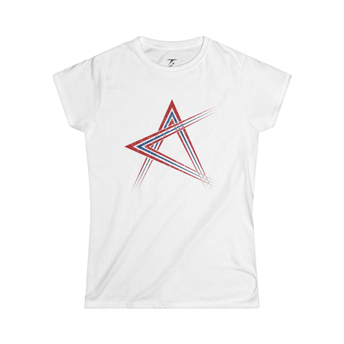 T5 Minimalist Colliding Shapes T-Shirt for Women 
