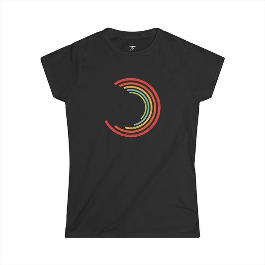 Camiseta T5 Círculos Coloridos Minimalista para Mujer