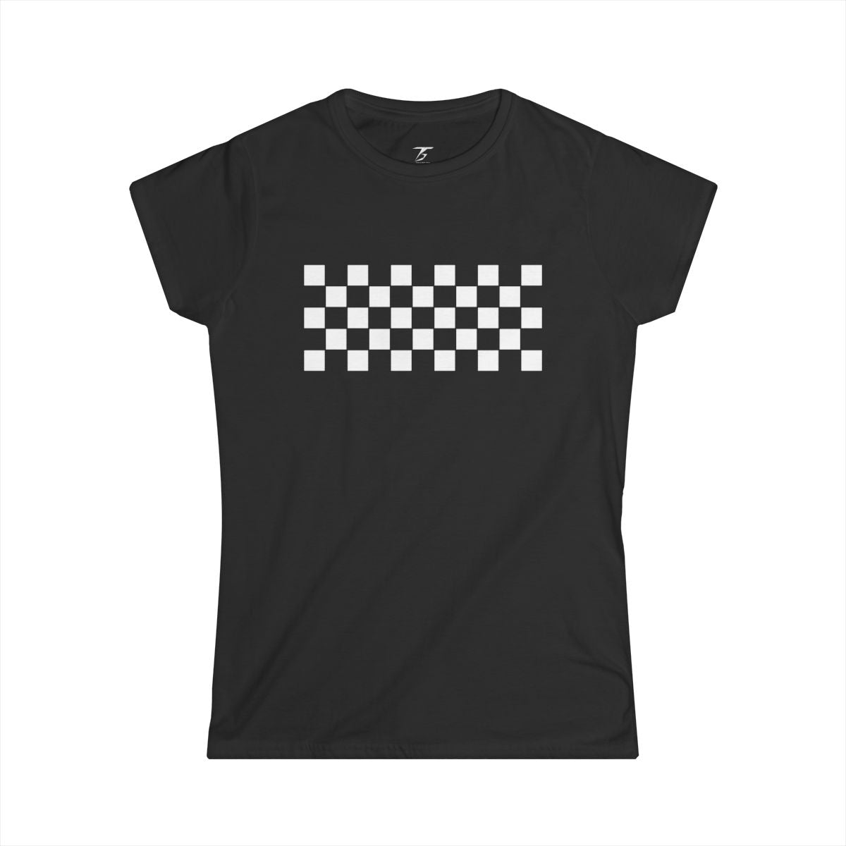 Camiseta T5 Racing Flag Minimalista para Mujer