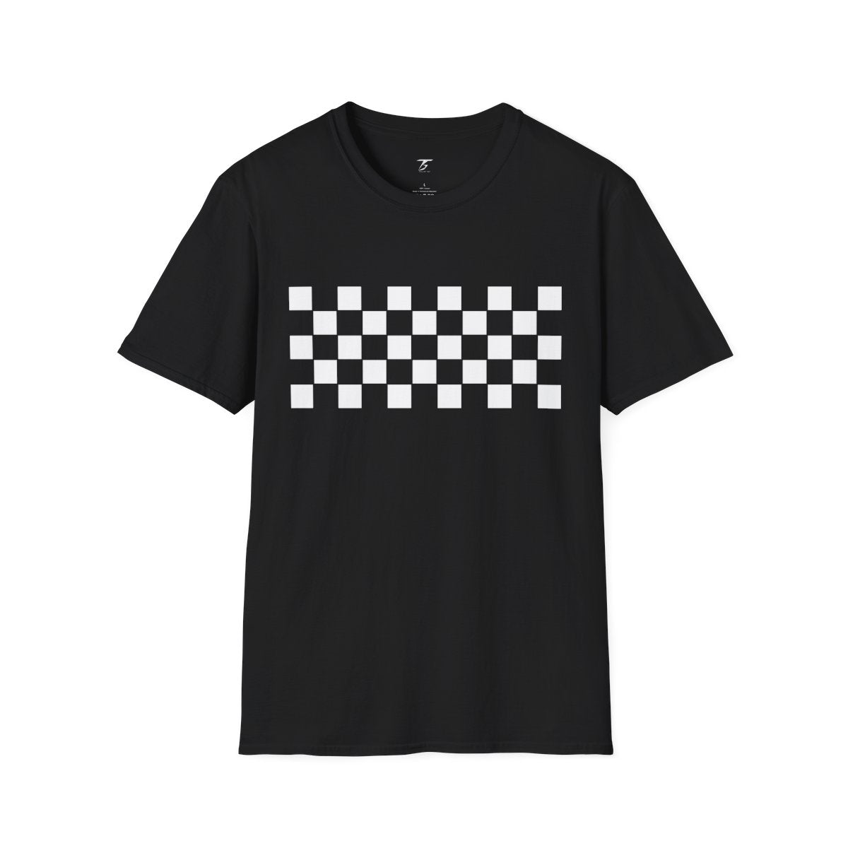 Camiseta T5 Bandera de Carreras Minimalista para Hombre