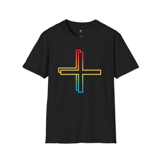 T5 Minimalist Colorful Plus Sign T-Shirt for Men 