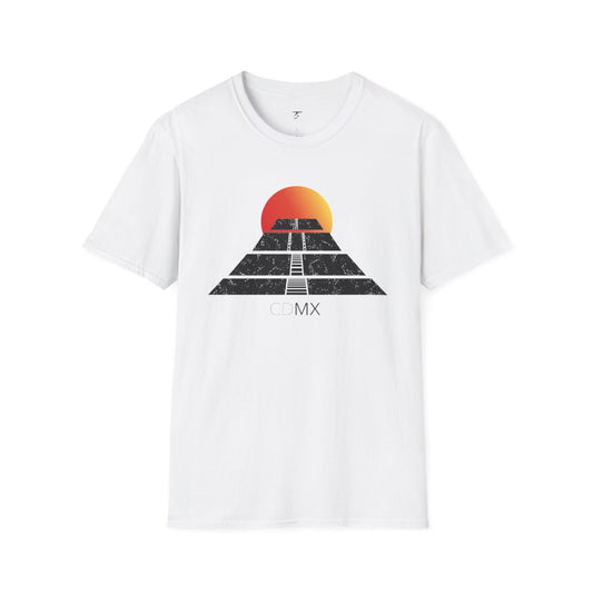 Camiseta T5 Pirámide del Sol Minimalista para Hombre